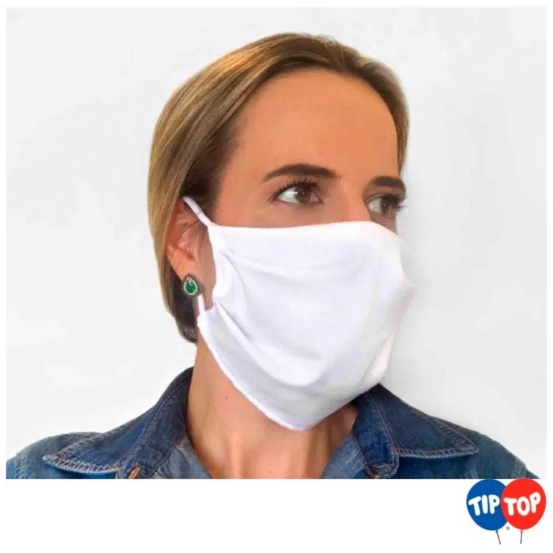 Máscara Reutilizável Com Dupla Camada De Tecido 100% Algodão - Tip Top