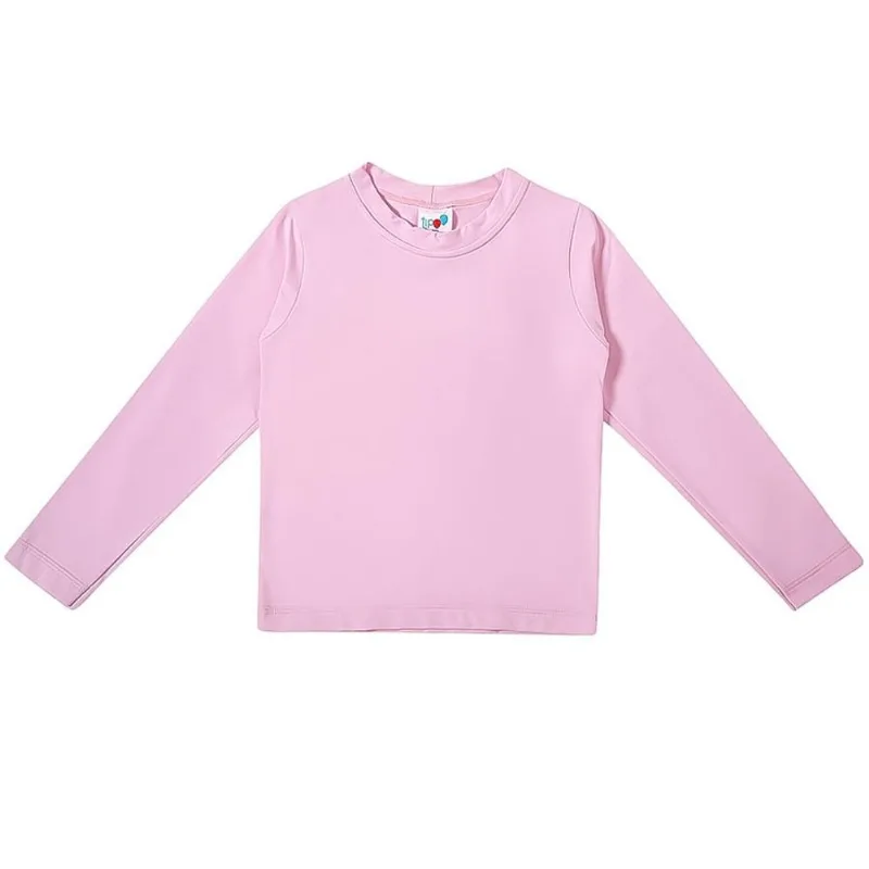 Camiseta Praia Manga Longa Toddler Tip Top Uv50+ Rosa Claro 27251122k - 1t