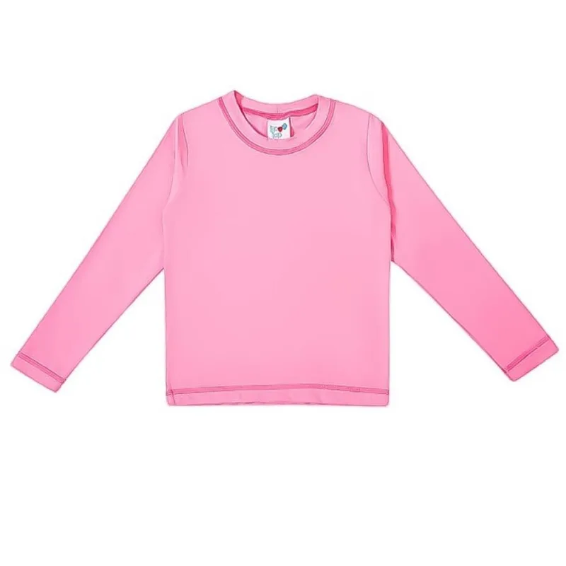 Camiseta Praia Manga Longa Kids Tip Top Proteção Uv50+ 37251122 - Rosa Fluor - 06