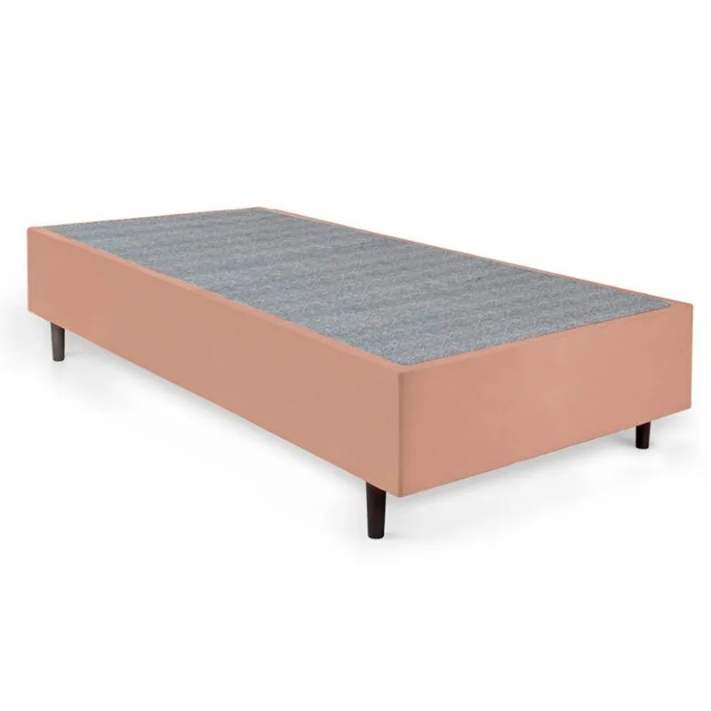 Cama Box Solteiro King com Colchão Mola Ensacada Firme Guldi Natural e Azul