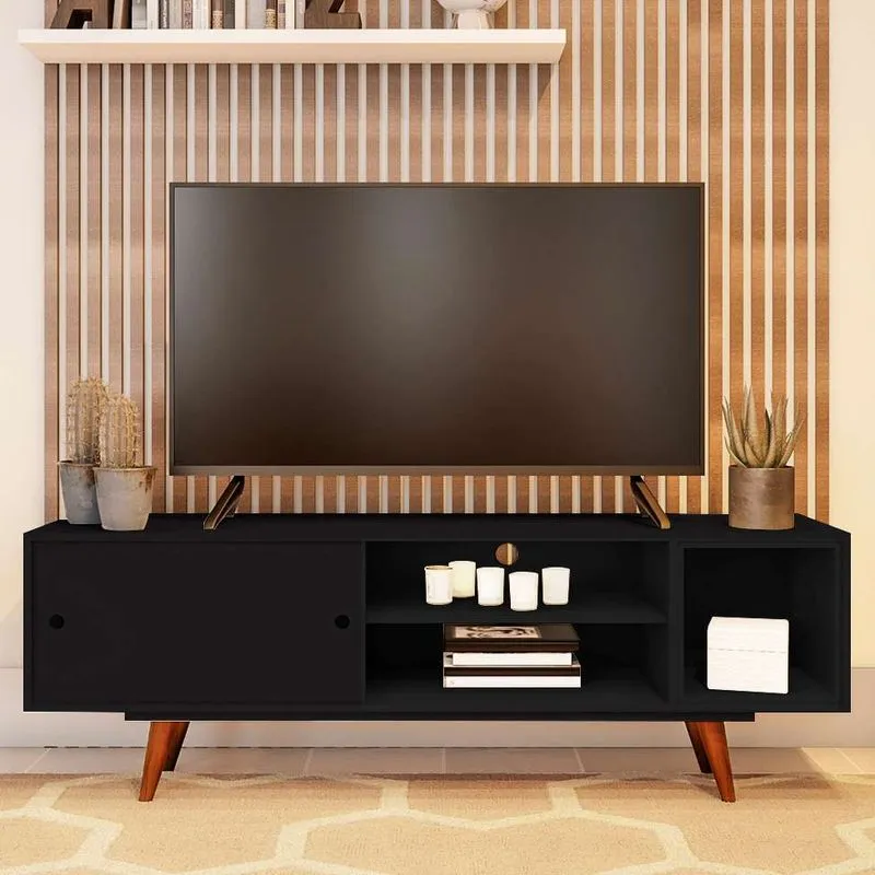Rack Retrô Gonci Fosco Preto 162 Cm