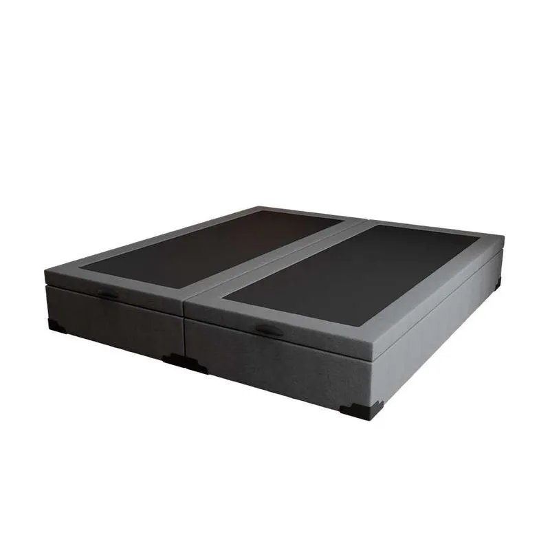 Base para Cama Box com Baú Queen Mobly Martin Premium Linho Cinza