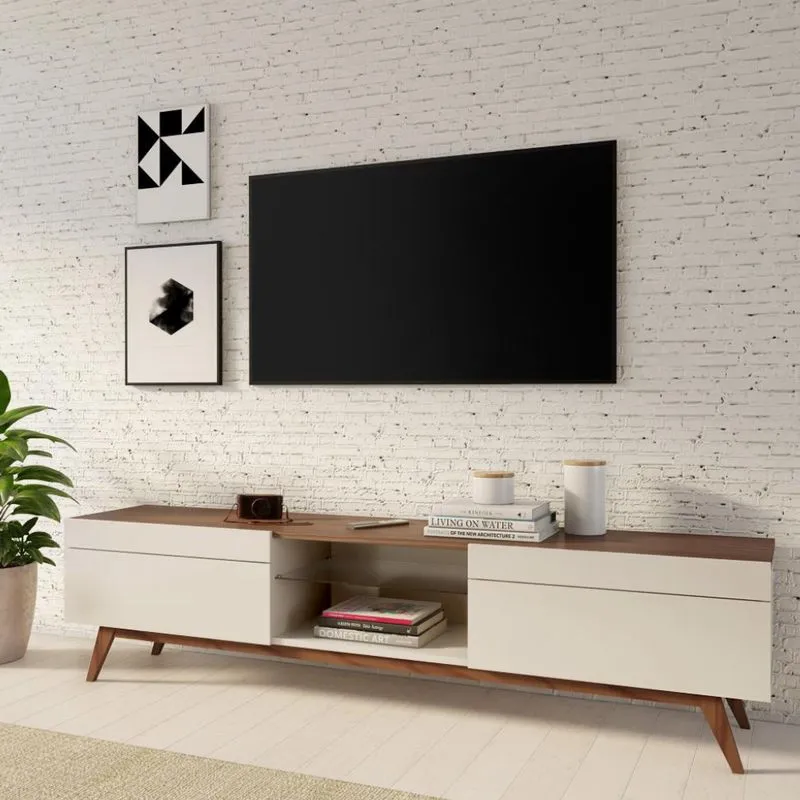 Rack Oxford I 2 GV Off White com Freijó Touch 218 cm