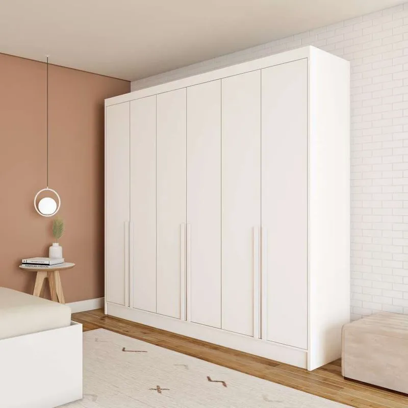 Guarda-Roupa Casal Isabel 6 pt 4 gv Branco 240 cm