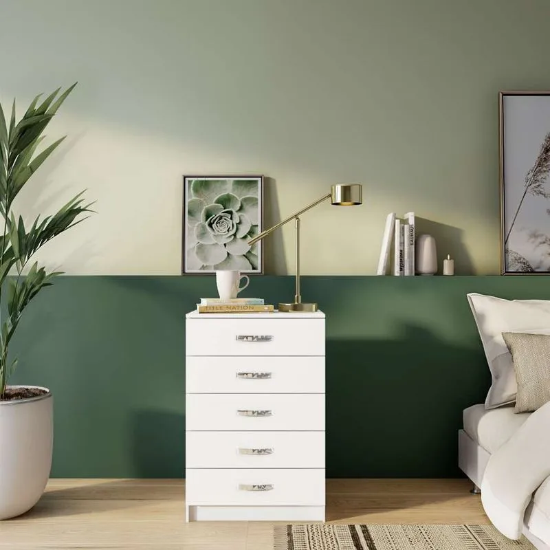 Cômoda 5 Gavetas Evidência Ártemis Branco