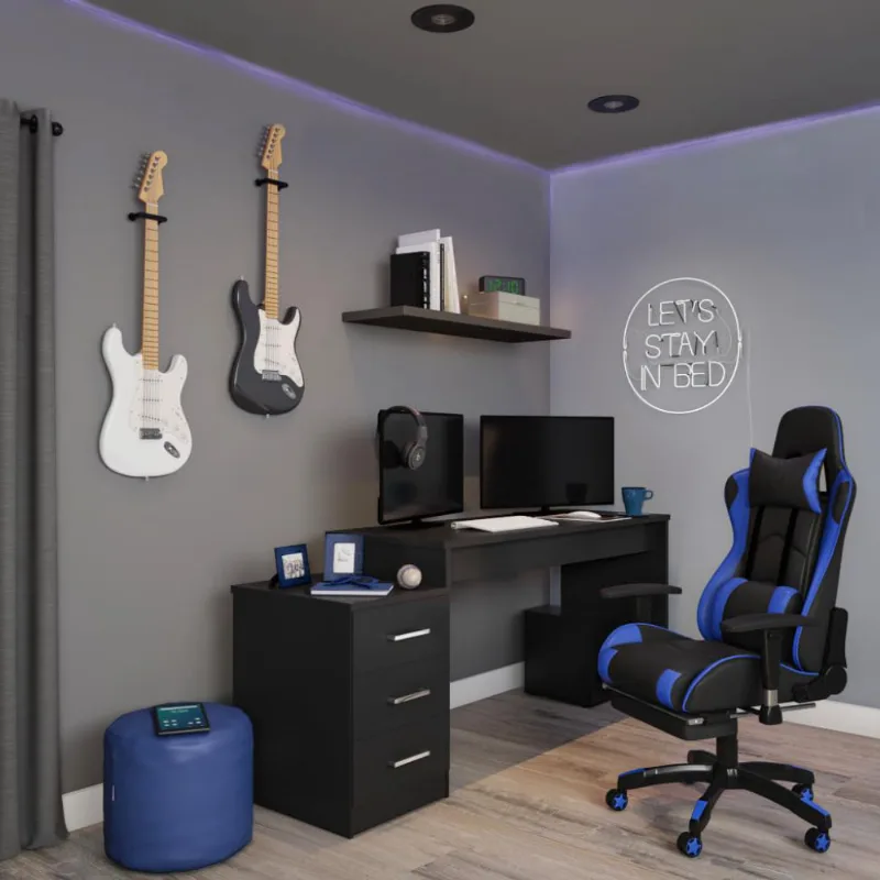Cadeira Gamer X Five Preta e Azul