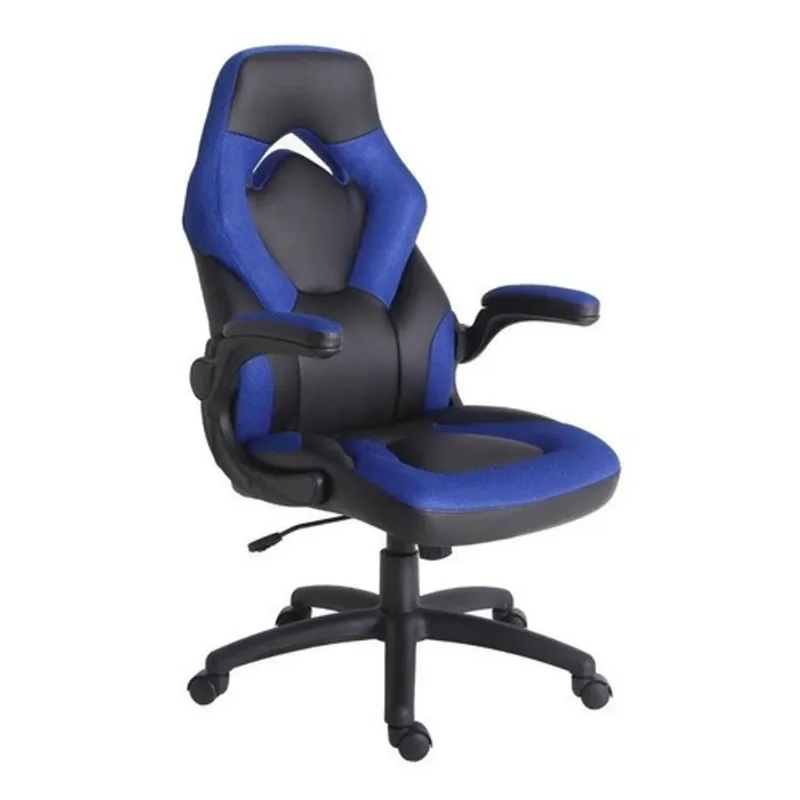 Cadeira Gamer Tela Mesh Até 100kg Azul 113x70x63cm
