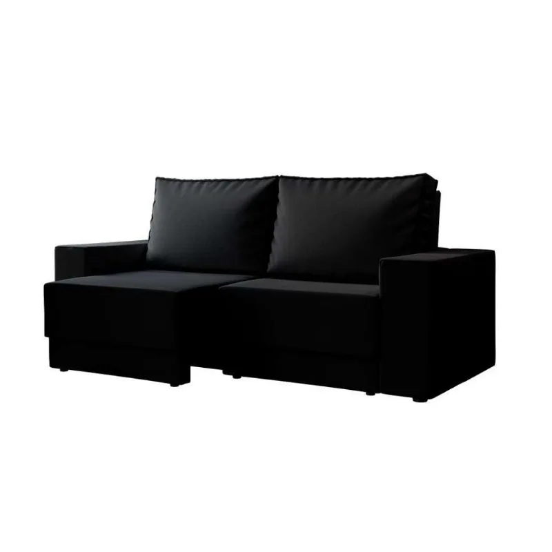 Sofá 3 Lugares Retrátil Sarov Suede Preto