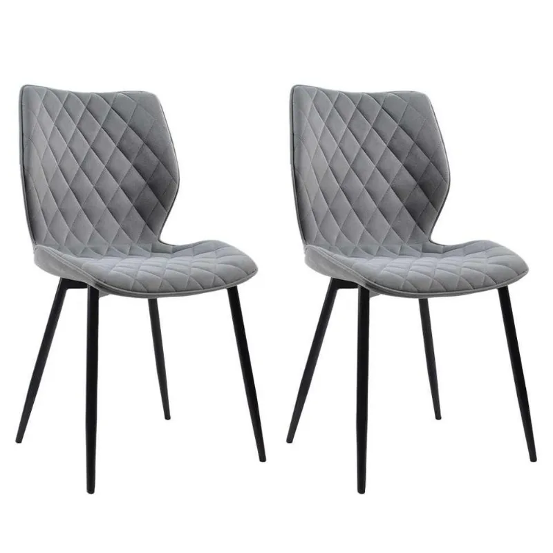 Conjunto com 2 Cadeiras Palmer Cinza - Mobly
