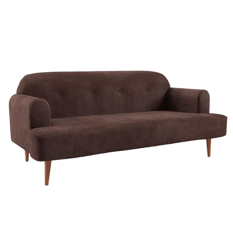 Sofá 2 Lugares Kiev Velosuede Marrom 165 cm