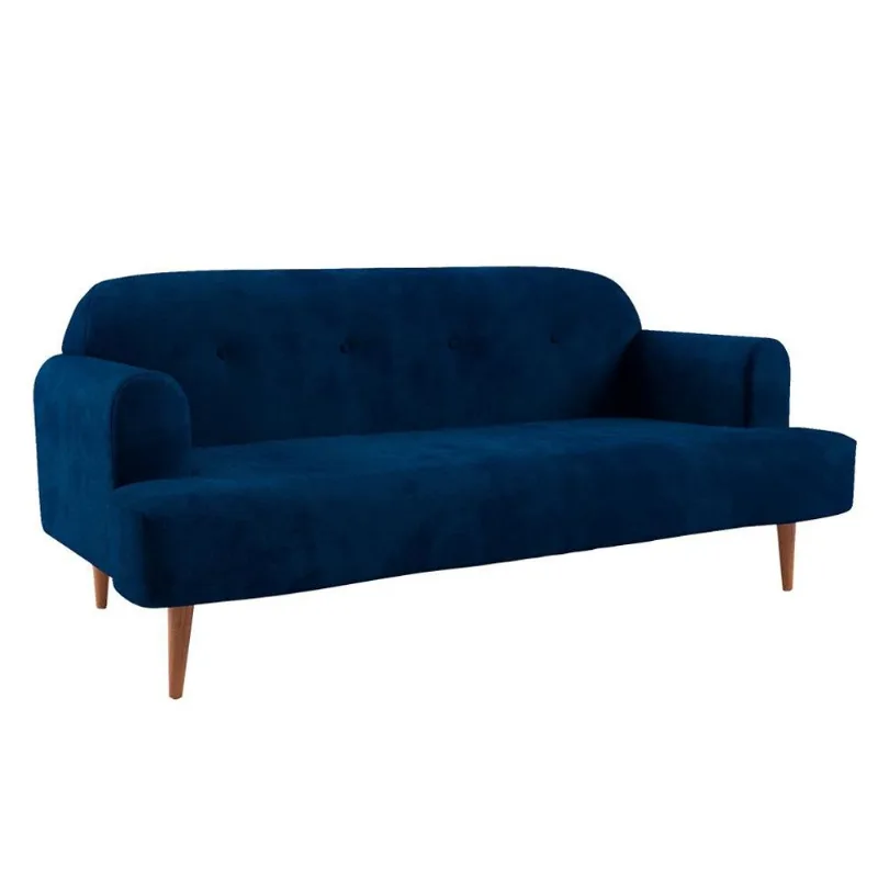 Sofá 2 Lugares Kiev Velosuede Azul Marinho 165 cm