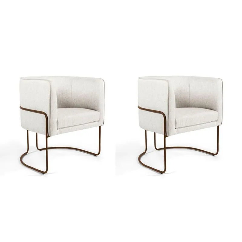 Conjunto com 2 Poltronas Unique V Creme