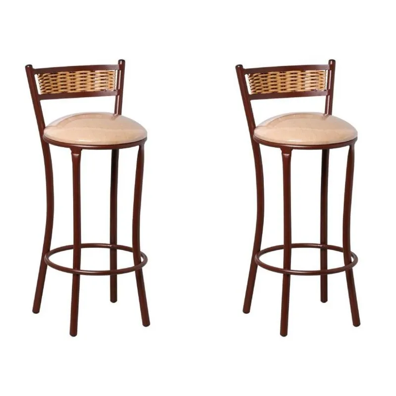 Conjunto com 2 Banquetas Bella Alta Capuccino Marrom