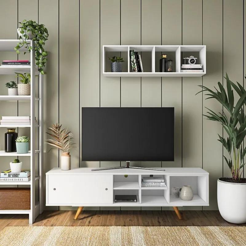 Rack Retrô Livenza Branco 180 cm