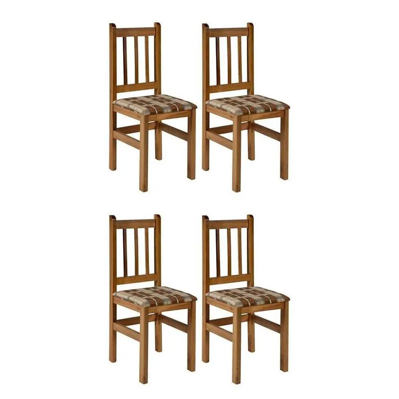 Conjunto com 4 Cadeiras Di Marzio Marrom