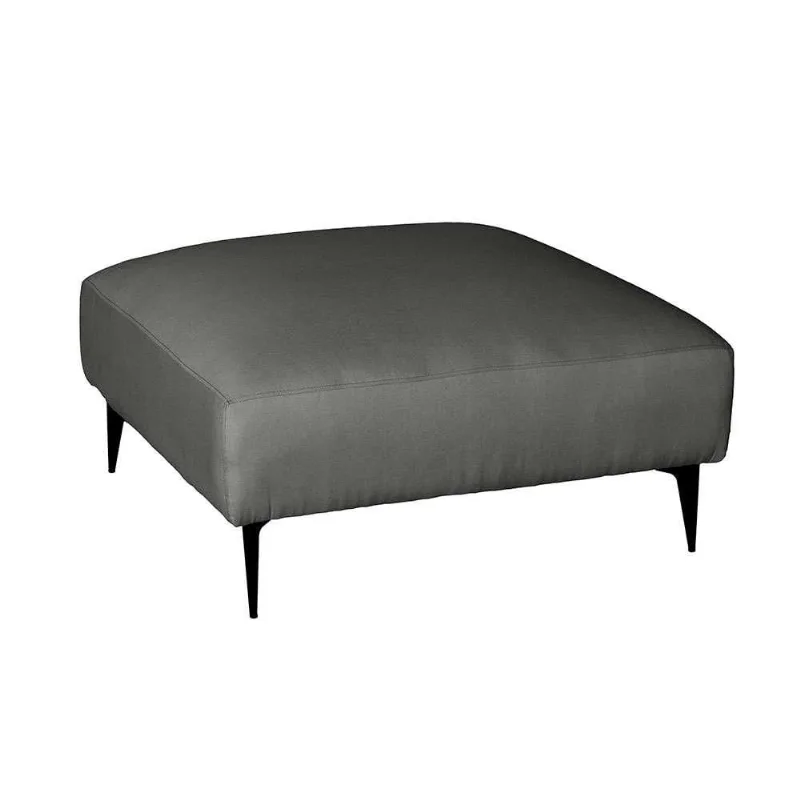 Puff Unne Linho Grafite 85cm