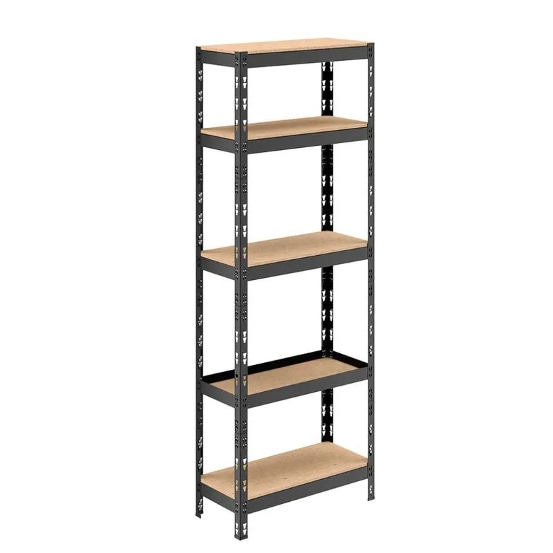 Estante Leeds Preta e Cru 180x68 cm
