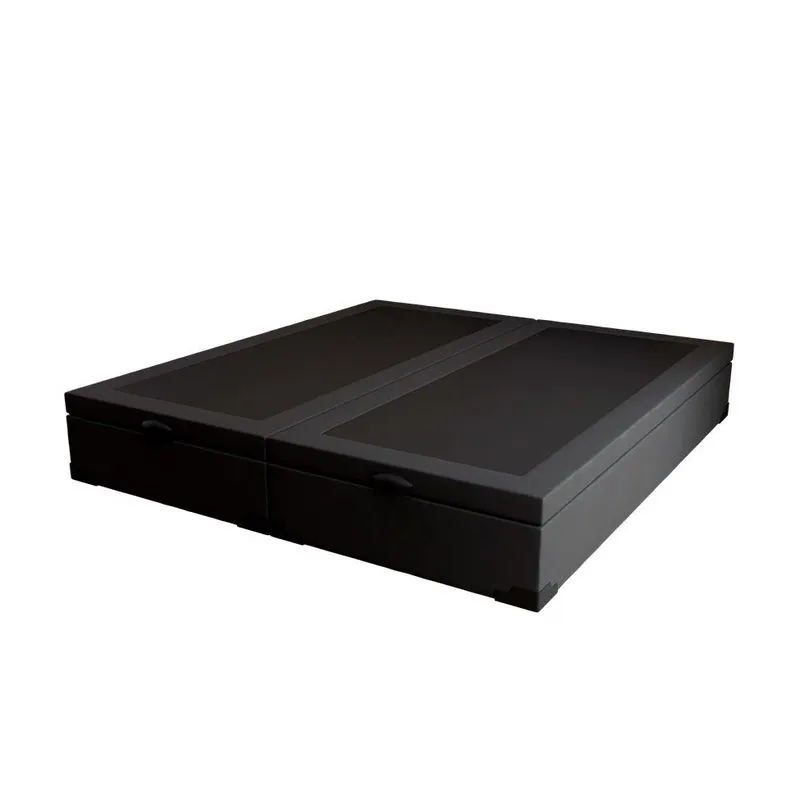 Base para Cama Box King Martin com Baú (47x193x203 ) Suede Preta