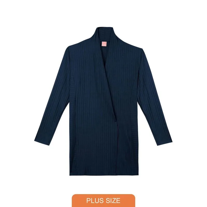 Cardigan Viscose Canelado Malwee Wee Plus Size