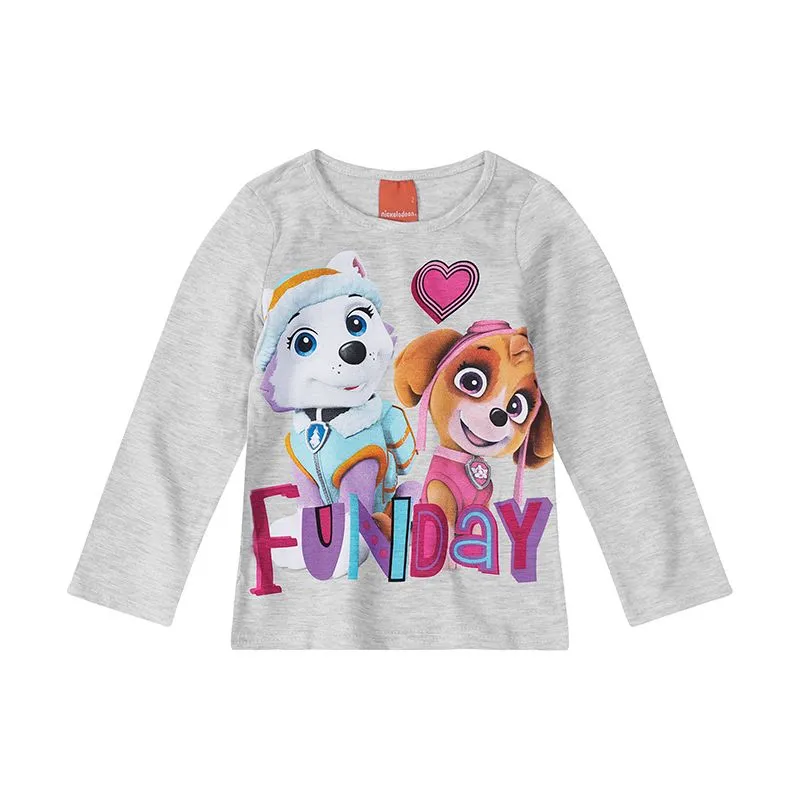 Blusa Infantil Menina Meia Estação Com Estampa Patrulha Canina ® 1/3 - 1000078498-CINZA CLARO-2