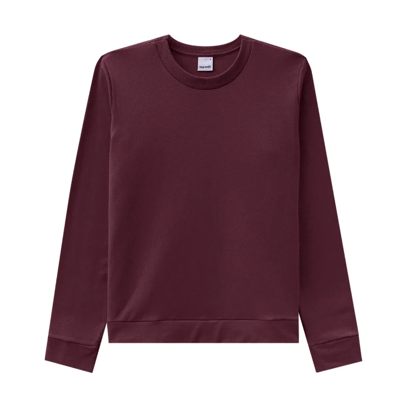 Blusa Moletom Malwee Adulto Feminina Básica PP- 1000026296-BORDO-PP