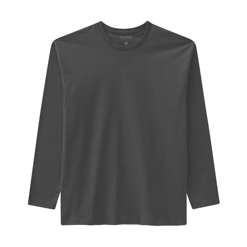 Camiseta Malwee Adulto Masculina Meia Estação Básica em Cores PP/XGG - 1000006659-CINZA-GG