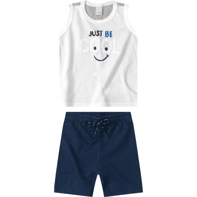 Conjunto Malwee Kids Estampa Escrita Menino Verão Infantil 1/3- 1000074819-BRANCO-3