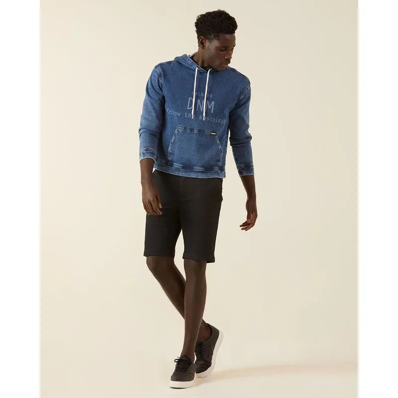 Bermuda Slim Sarja Com Elastano Malwee Preto - 44