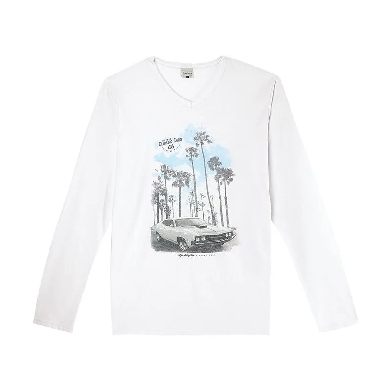 Camiseta Malwee Adulto Masculina Com Estampa Sortida Meia Estação PP/XGG - 1000078792-BRANCO-M