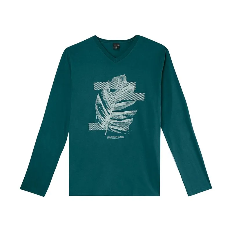 Camiseta Malwee Adulto Masculina Com Estampa Sortida Meia Estação PP/XGG - 1000078792-VERDE-M