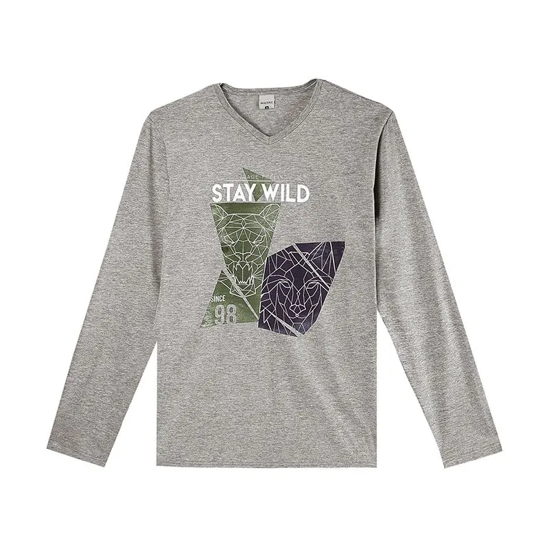 Camiseta Malwee Adulto Masculina Com Estampa Sortida Meia Estação PP/XGG - 1000078792-MESCLA-GG