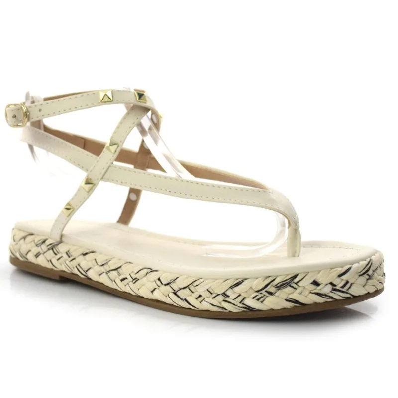 Sandália Flat Feminina Suzzara Branco 3993-70272 39