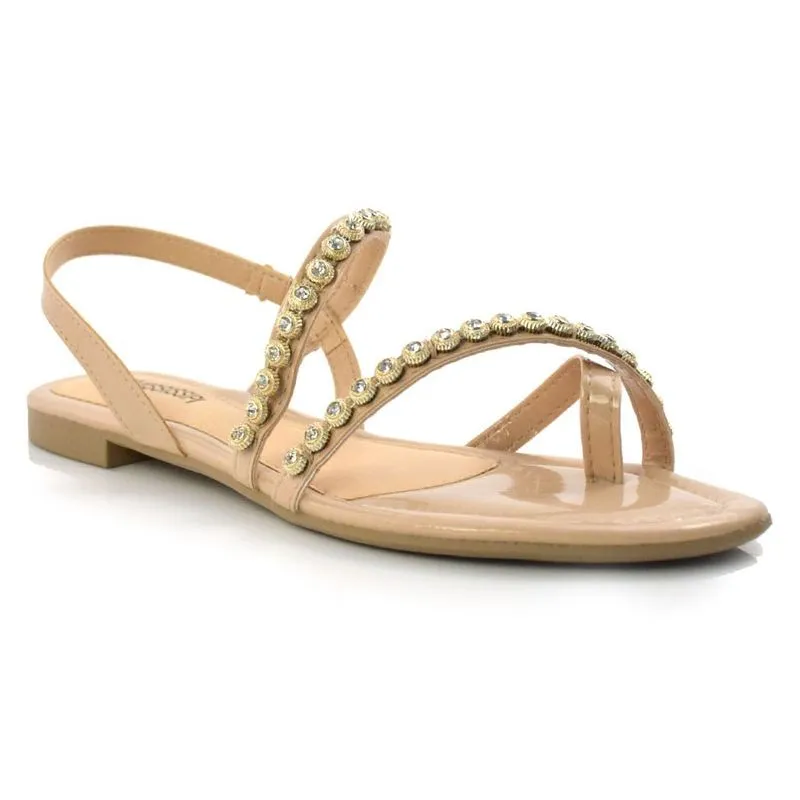 Sandália Rasteira Feminina Mississipi Creme Q3362 35