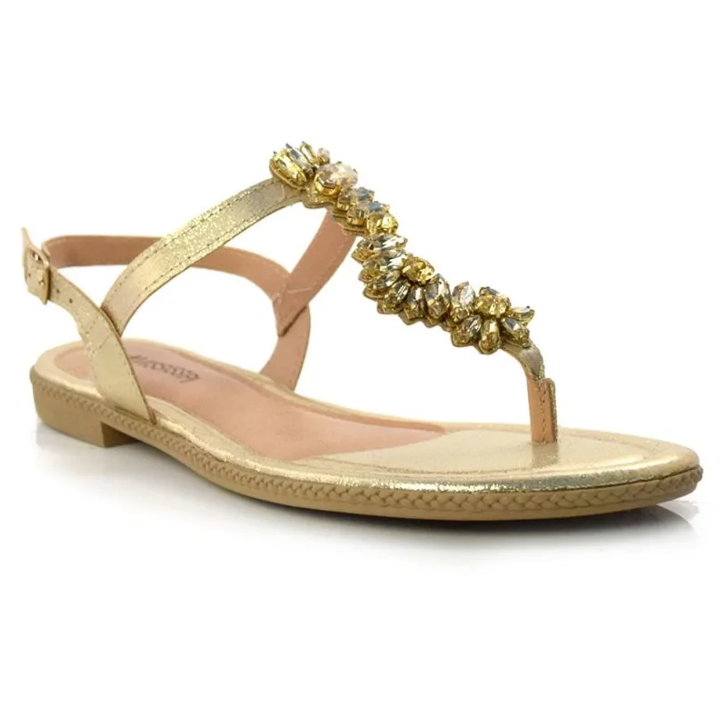 Sandália Rasteira Feminina Mississipi Amarelo Q4402 39
