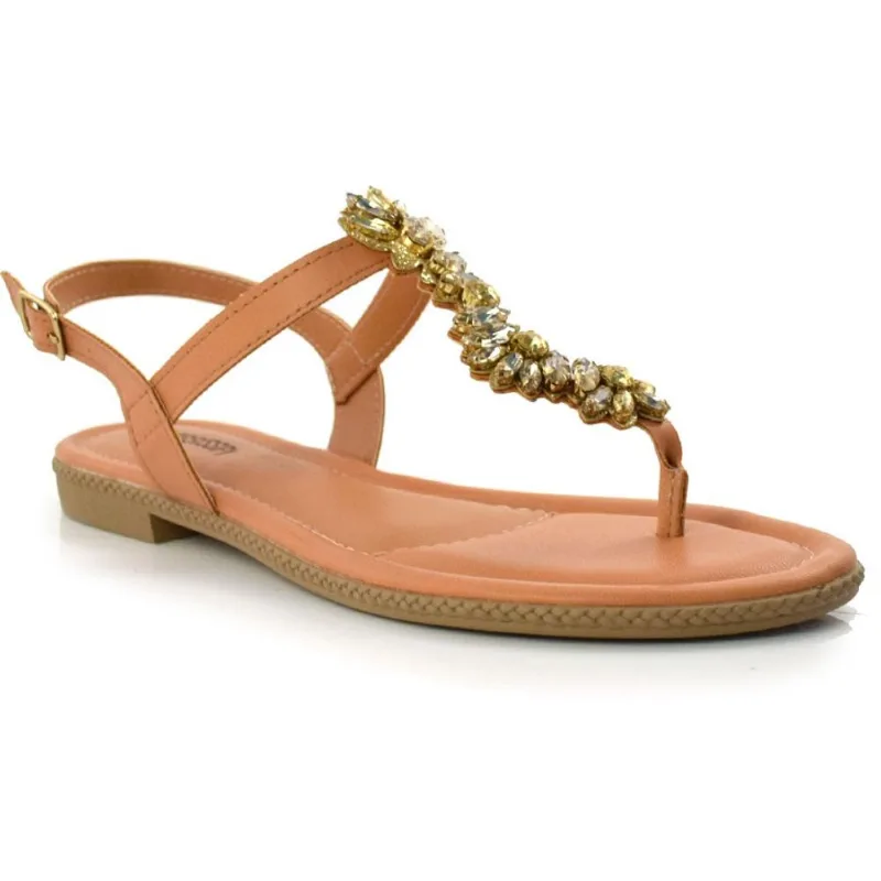 Sandália Rasteira Feminina Mississipi Marrom Q4402 39