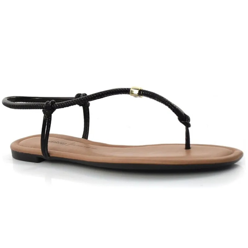 Sandália Rasteira Feminina Dakota Preto Z8481 37