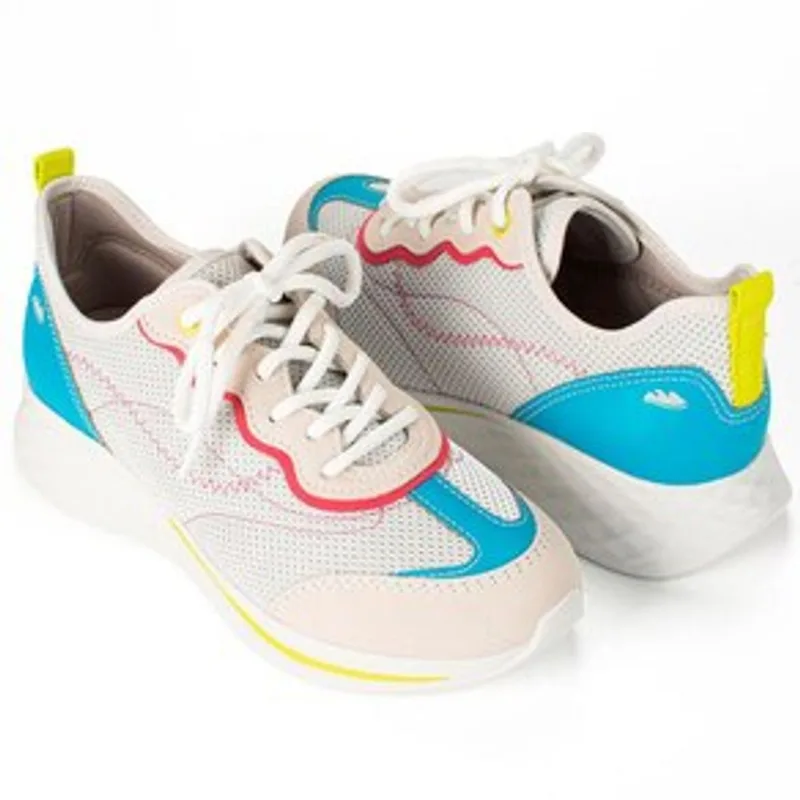Tênis Feminino Coniglio Dakota - Branco/Azul/Amarelo Branco 35