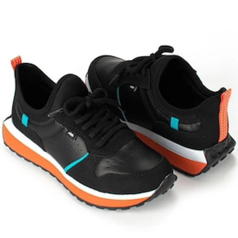 Tênis Feminino Coniglio G4141-0001 Dakota - Preto/Laranja - Tamanho 37 Laranja 24