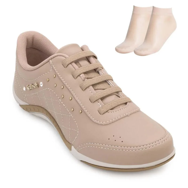 Tênis B Kolosh Casual e Meia KL25-C1296 36 / Bege