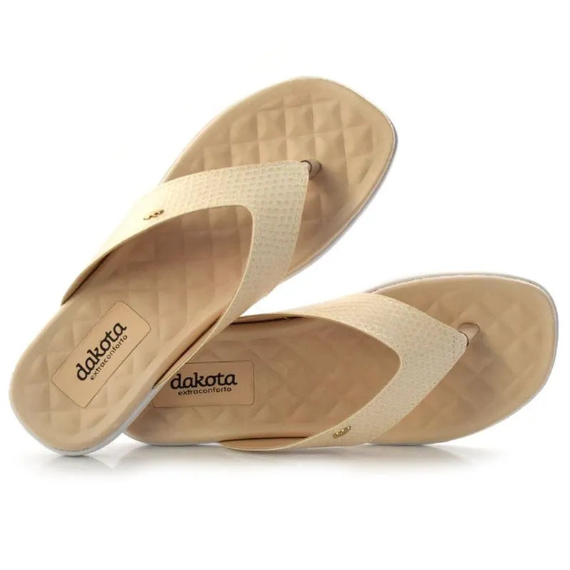 Tamanco Rasteira Feminino Dakota Creme Z8522 37