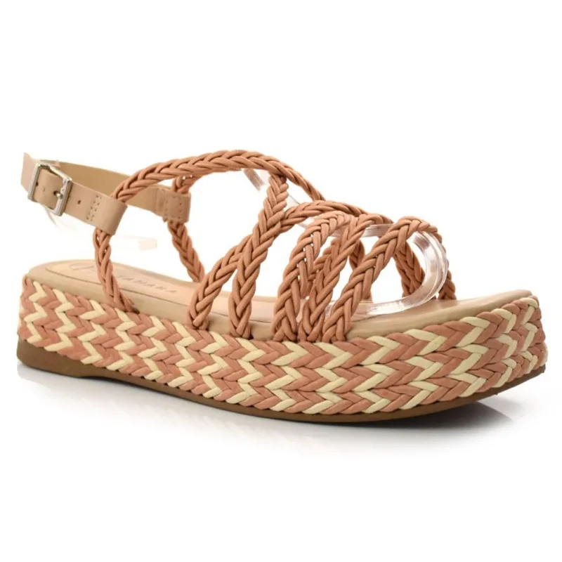 Sandália Flat Feminina Tanara Marrom T5561 36