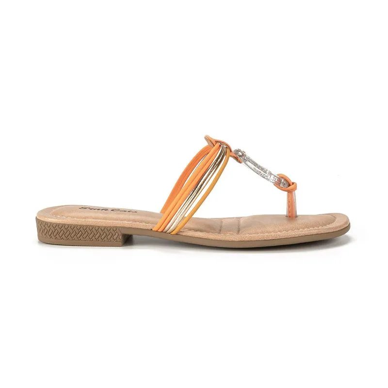 Chinelo Pink Cats Infantil Laranja 30