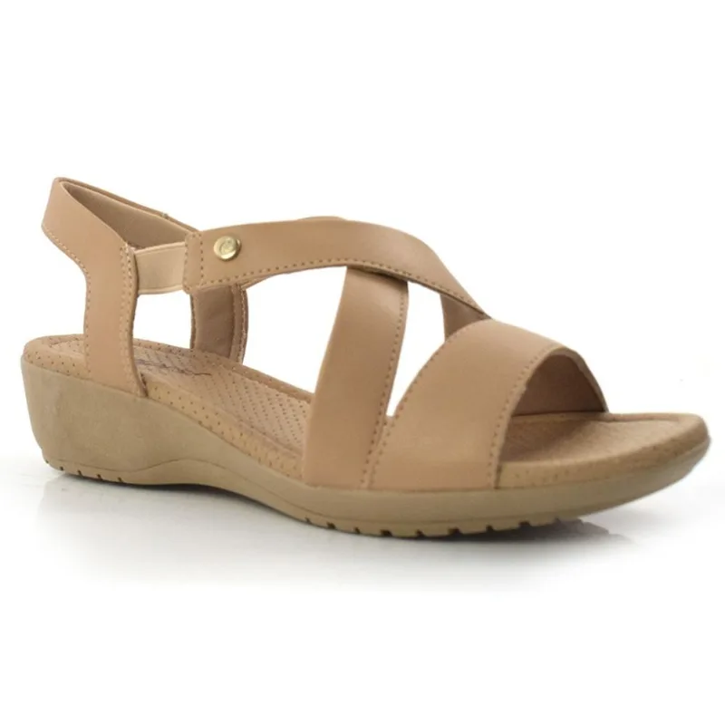 Sandália Flat Feminina Campesí Creme L8055 34