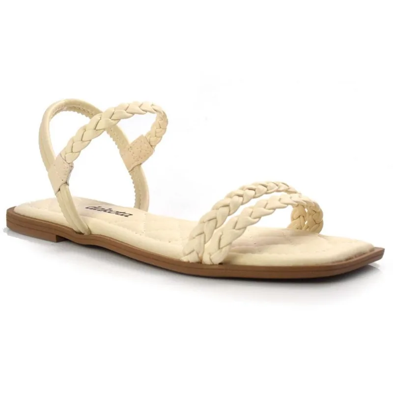 Sandália Rasteira Feminina Dakota Creme Z9061 39