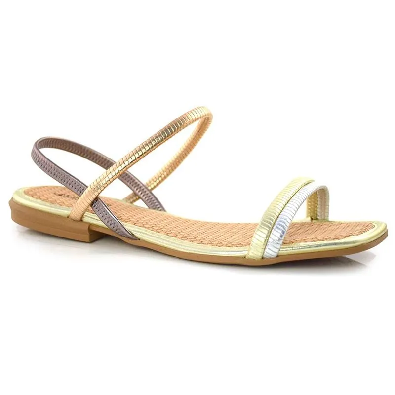 Sandália Rasteira Feminina Mississipi Prata Q5403 38