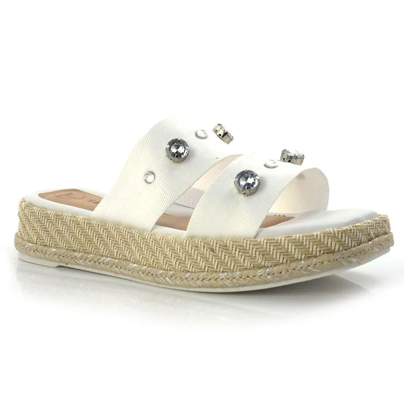Tamanco Flat Feminino Tanara Creme T5861 39