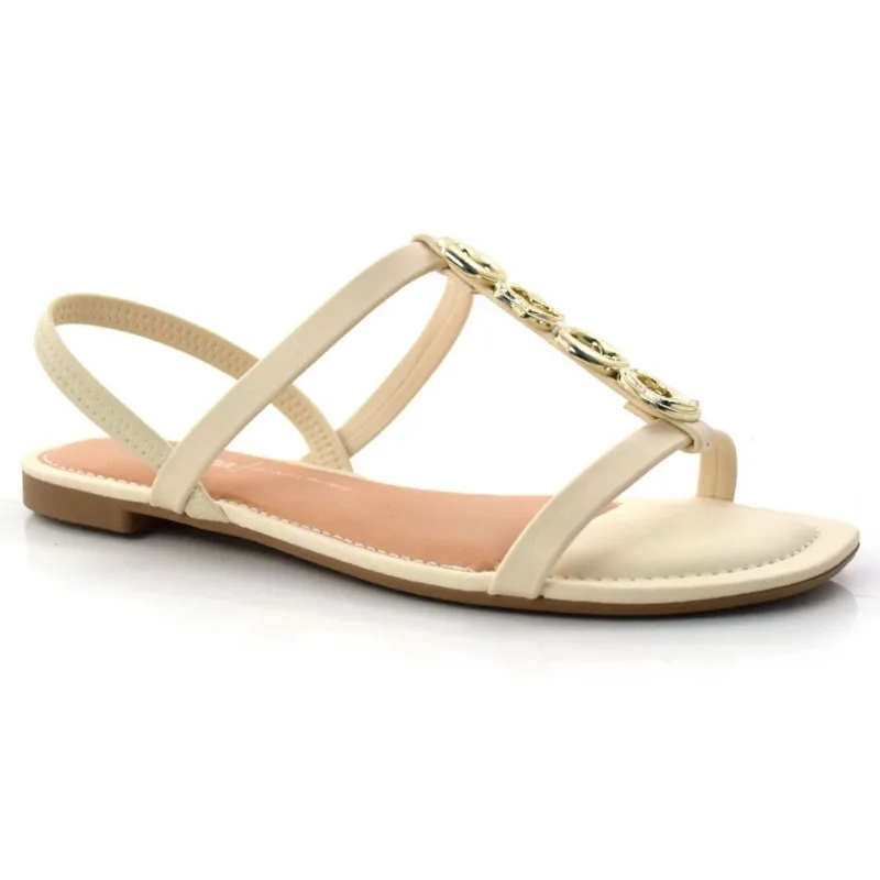 Sandália Rasteira Feminina Dakota Branco Z9171 38