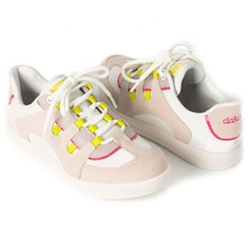 Tênis Feminino Coniglio G4303-0004 Dakota - Branco/Bege - Tamanho 37 Branco