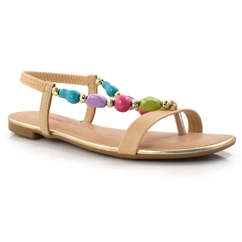 Sandália Rasteira Feminina Dakota Creme Z9181 37
