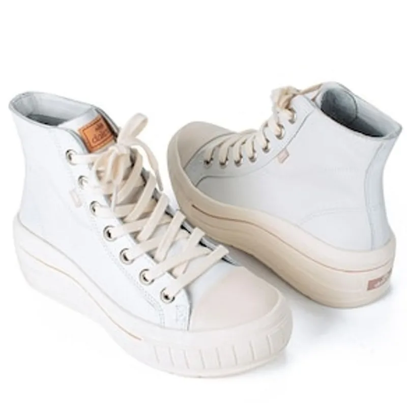 Tênis Feminino Botinha Flatform Vincent G4351-0001 Dakota - Baunilha 24